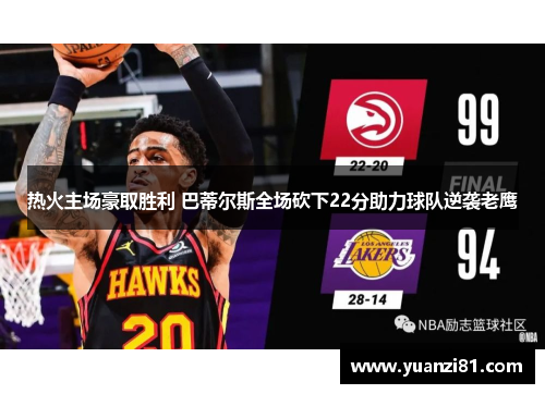 热火主场豪取胜利 巴蒂尔斯全场砍下22分助力球队逆袭老鹰